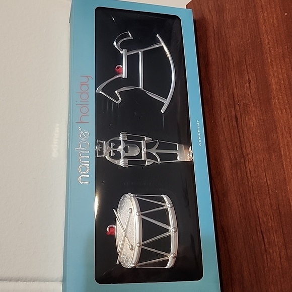 Nambe Silver Holiday Ornament Trio - Brand New - Picture 1 of 1